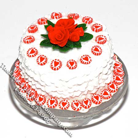 (image for) Dollhouse Scale Model Candy Heart Cake